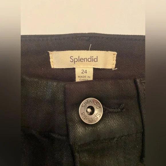 NWT Splendid Super High Rise Bootcut Jeans Black Size 24 - 33" Inseam MSRP $124 - Picture 5 of 10